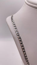 Load image into Gallery viewer, 4.4mm Curb Link Chain In 10 KT White Gold
