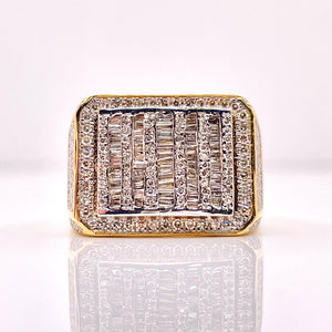 1.09 CT. Natural Diamond Men’s Ring In 10 KT Yellow Gold