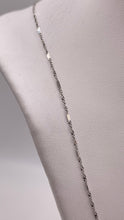 Load image into Gallery viewer, 1mm Bar Satellite Link Chain In 10 KT White Gold