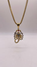 Load image into Gallery viewer, Two-Tone Scorpion Pendent In 10 KT Yellow &amp; White Gold With CZ