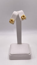 Load image into Gallery viewer, Love Knot Stud Earrings In 18 KT Yellow Gold