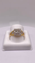 Load image into Gallery viewer, 0.57 CT. Natural Diamond Women’s Square Shape Ring In 10 KT Yellow Gold