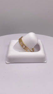 18 KT Yellow Gold Roman Numerals Ring