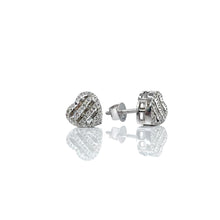 Load image into Gallery viewer, 0.32 CT. Natural Diamond Heart Shape Stud Earrings In 10 KT White Gold