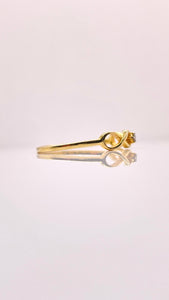 Women’s Dainty Infiniti Ring With Natural Diamond In 10 KT Yellow Gold