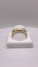 Load image into Gallery viewer, Beautiful 10 KT Yellow Gold Puff Ring With Cubics Zirconia