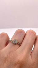 Load image into Gallery viewer, 0.22 CT. Natural Diamond Round Shape Women’s Ring In 10 KT Yellow Gold