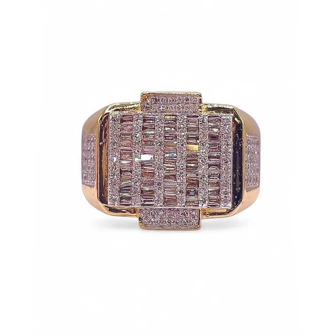 1.04 CT. Natural Diamond Men’s Ring In 14 KT Yellow Gold