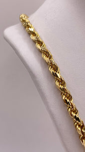 5mm Solid Rope Chain In 10 KT Yellow Gold