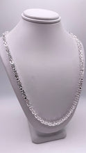 Load image into Gallery viewer, 3mm Byzantine Link Chain/Bracelet In Silver