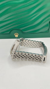 36mm DateJust Rolex Watch Approx 15.00 CT. Natural Diamonds With Arabic Dial