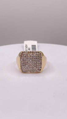 0.82 CT. Natural Diamond Square Shape Ring In 10 KT Yellow Gold