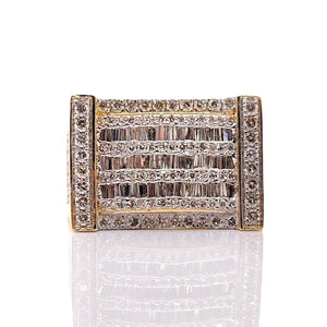 1.37 CT. Natural Diamond Men’s Ring In 10 KT Yellow Gold