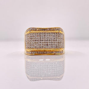 0.70 CT. Natural Diamond Men’s Ring In 10 KT Yellow Gold