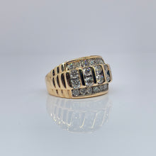 Load image into Gallery viewer, 3.00 CT. T.D.W Natural Diamond Men’s Ring In 10 KT Yellow Gold