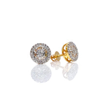 Load image into Gallery viewer, 0.44 CT. Natural Diamond Round Shape Stud Earrings In 10 KT Yellow Gold