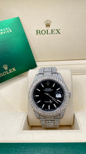 41mm DateJust Rolex Men’s Watch With Bright Black Dial
