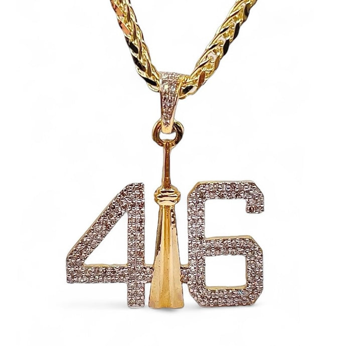 1.15 CT. Natural Diamond 416 CN Tower Pendent In 10 KT Yellow Gold