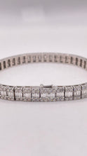 Load image into Gallery viewer, 7.50 CT. Natural Baguette &amp; Round Diamond Bracelet In 18 KT White Gold