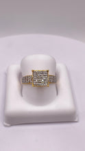 Load image into Gallery viewer, 0.36 CT. Natural Diamond Women’s Square Ring In 10 KT Yellow Gold