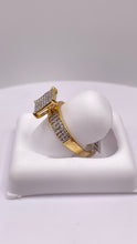 Load image into Gallery viewer, 0.36 CT. Natural Diamond Women’s Square Ring In 10 KT Yellow Gold