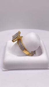 0.36 CT. Natural Diamond Women’s Square Ring In 10 KT Yellow Gold