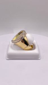 0.80 CT. VS-VVS Natural Diamond Heart Ring In 10 KT Yellow Gold