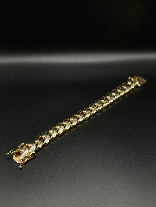 10 KT Gold Solid Miami Cuban Bracelet