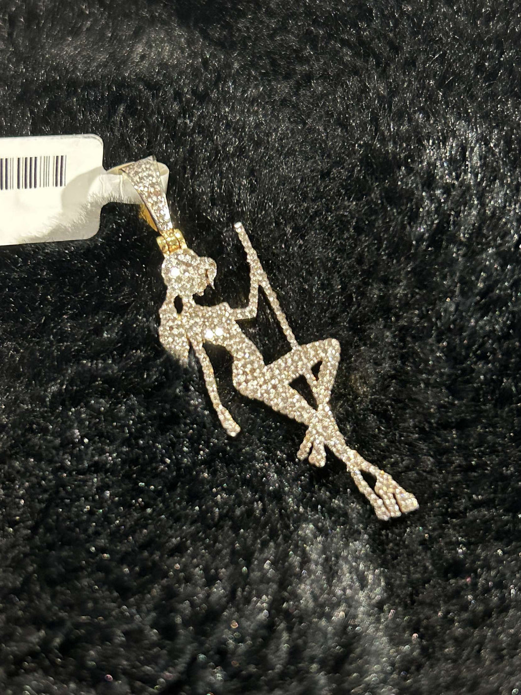 Gold & Diamond Stripper Pendant