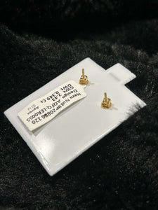 Gold & Diamond Butterfly Earrings