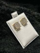 Load image into Gallery viewer, Gold &amp; Diamond 3D Circle Earrings